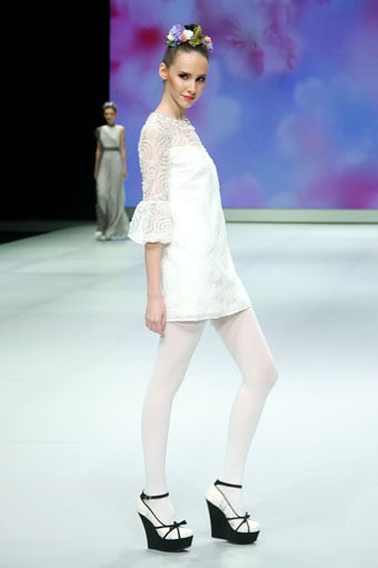 Jakarta, Indonesia - 17 Februari 2013. Votum by Sebastian Gunawan Spring Blossom. Indonesia Fashion Week 2013 at Jakarta Convention Center. Senayan. Jakarta. [Foto: Mohammad Abduh/Wolipop]