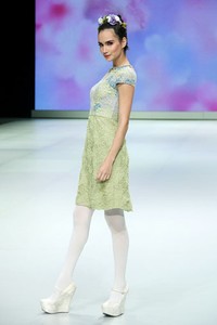 Jakarta, Indonesia - 17 Februari 2013. Votum by Sebastian Gunawan Spring Blossom. Indonesia Fashion Week 2013 at Jakarta Convention Center. Senayan. Jakarta. [Foto: Mohammad Abduh/Wolipop]