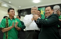 Susno diterima oleh Ketua Umum PBB MS Kaban dan Sekjen PBB BM Wibowo.
