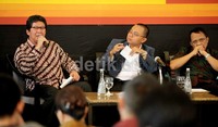 Para pembicara yang hadir antara lain Budhiarto Sambazy, peneliti SSS Ari Nurcahyo, dan peneliti CSIS J Kristiadi.