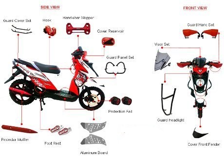 Pernak-pernik Yamaha X-Ride, Bikin Motor Tambah Garang