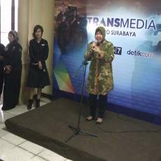 Resmikan Kantor Baru Trans Media Surabaya, Risma: Jalan Opak Dijamin Tak Banjir