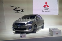 Mirage versi sedan yang dinamai G4 Concept dipamerkan di Bangkok Motor Show 2013 yang berlangsung di di Muang Thong Thani Challenger Hall, Bangkok, Thailand 25 Maret - 7 April 2013.