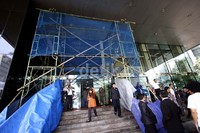 Plafon gedung KPK yang ambruk siap diperbaiki. Ramses/detikFoto.