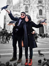 Foto pre-wedding di Milan, Gading dan Gisel tampak mesra. (dok. Instagram)