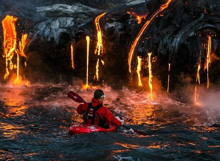 Wisata Ekstrem di Hawaii, Naik Kayak Menuju Gunung Berapi