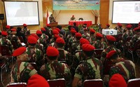 Dalam kesempatan itu, Irman berharap kesejahteraan prajurit TNI ditingkatkan. (dok. DPD RI).