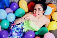     Gisel, sweet as candy. (Stylist: Nadia Intan; Wardrobe: Forever New Lippo Mall Kemang)