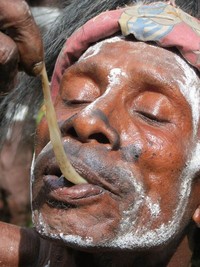 Rupanya cacing tambelo ini dipercaya merupakan aprosidiak alias makanan pembangkit vitalitas pria. Jadi, jangan lewatkan makanan ini kalau Anda traveling ke Timika saat Festival Kamoro ini sedang berlangsung (Fitraya/detikTravel)