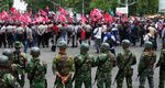 Bendera GAM Sambut Mendagri di Aceh