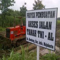 Aktivitas Proyek TNI AL di Mojokerto Dihentikan Warga
