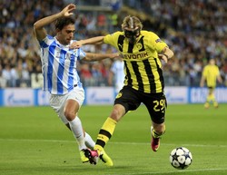Malaga gagal mencetak gol meski di situs UEFA tercatat menciptakan 10 kali tembakan ke gawang yang tujuh di antaranya tepat sasaran. REUTERS/Jon Nazca.