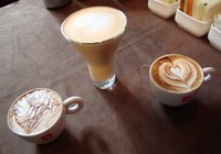 Inilah beberapa contoh latte art menggunakan teknik free pouring.