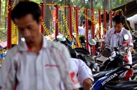 Service gratis ini tidak membatasi jenis sepeda motor Honda, semua jenis sepeda motor Honda (cub, matik, dan sport) bisa mendapatkan layanan gratis ini. (dok honda).