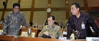 Direktur utama bank milik negara yang hadir dalam rapat ini adalah Direktur Utama BNI Gatot M. Suwondo (kiri) dan Direktur Utama BTN Maryono (kanan). Ramses/detikFoto.