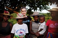 Kunjungan Katy Perry itu dimaksudkan untuk fokus pada situasi anak-anak dengan program perlindungan pendidikan, gizi, kesehatan, air, sanitasi dan kebersihan. AFP/UNICEF/Kate Holt.