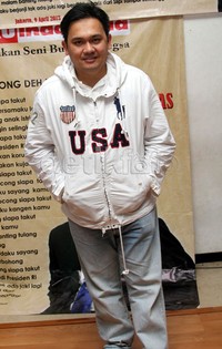 Farhat Abbas saat ditemui di Gelora Bung Karno, Senayan, Jakarta Selatan, Selasa (9/4/2013). Gus Mun/detikHOT.