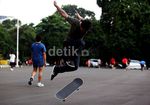 Asyiknya Bermain Skateboard di Kawasan GBK