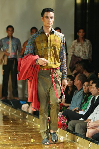 Jakarta, Indonesia - 10 April. M by Musa Widyatmodjo Pria / Summer 2013. Kemang Fashion Week 2013 at Lippo Mal Kemang. 10 April 2013. Jakarta. [Foto: Mohammad Abduh/Wolipop]