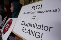 Mereka menolak eksploitasi hewan langka jenis elang berkedok konservasi.