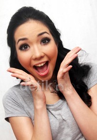 Gisel yang selalu ceria. Gus Mun/detikHOT.