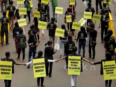Greenpeace Beraksi, Thamrin Tersendat
