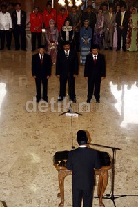 Marzuki Alie memberikan sambutan. Lamhot Aritonang/detikFoto.