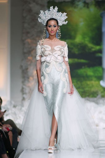 Jakarta, Indonesia - 13 April 2013. Denny Wirawan bride Un Amore. Wedding Fair 2013 at Grand Hyat Hotel. Jakarta. [Foto: Mohammad Abduh/Wolipop]