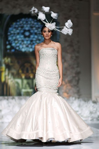 Jakarta, Indonesia - 13 April 2013. Denny Wirawan bride Un Amore. Wedding Fair 2013 at Grand Hyat Hotel. Jakarta. [Foto: Mohammad Abduh/Wolipop]