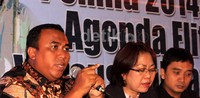 Hadir sebagai pembicara dalam diskusi tersebut Presiden KSPSI Andi Gani Muawea, peneliti LIPI Siti Zuhro, Sekjen PBB Wibowo dan politisi PAN Viva Yoga Muladi.