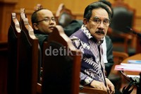 Antasari mengikuti sidang lanjutan uji materi Pasal 268 Ayat 3 Nomor 8 Tahun 1981 di Mahkamah Konstitusi, Jakarta.