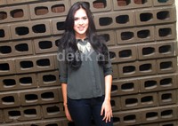 Raisa saat ditemui di kawasan Senayan, Kamis (25/4/2013). Gus Mun/detikHOT.