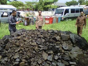 Penambangan Batubara Ilegal Digerebek Polres Tuban