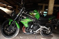 Motor Kawasaki ER6N nopol B 3590 SGQ itu diamankan di Unit Lalu Lintas Satuan Wilayah Jakarta Selatan.