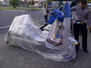 Ini Penampakan Harley Davidson yang Tabrakan dengan Ambulans di Yogya