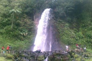 Mandi Sambil Refleksi di Curug Cibeureum