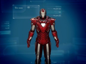 Mark35, salah satu armor yang juga digunakan oleh Tony Stark di film Iron Man III.