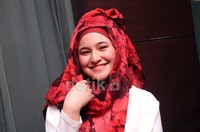 Marshanda tampak ceria. Gus Mun/detikHOT.