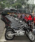 Polisi Full Team Berjaga di Bundaran HI