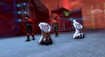     Seperti dalam film Cyborg, karakter Sersan Rex Colt yang gamer mainkan dalam Far Cry 3: Blood Dragon juga merupakan manusia setengah robot yang disebut Mark IV. (kredit foto: Screenshot FarCry3: Blood Dragon - Ubisoft)