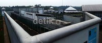 Lapas yang dikelilingi dinding setinggi sekitar 6 meter dengan diameter dinding sekitar 50 cm itu dibangun tahun 2008 lalu.