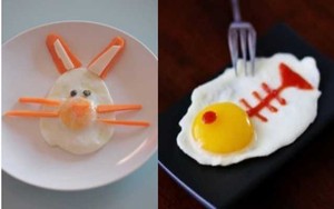 Telur Ceplok Kelinci dan Ikan Untuk Sarapan si Kecil