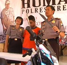 Pelaku Curanmor Bersenjatakan Pedang Dibekuk