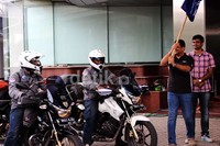 4 Pemotor dilepas di kantor TVS Motor Co di Jalan HR Rasuna Said Kuningan, Jakarta, Minggu (5/5/2013).