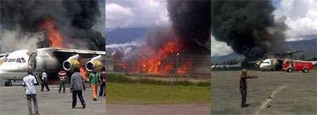 Ini Foto Dahsyatnya Si Jago Merah Lalap Badan Pesawat Kargo di Wamena Ini Foto Dahsyatnya Si Jago Merah Lalap Badan Pesawat Kargo di Wamena