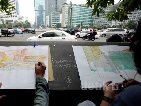 Melukis Tugu Selamat Datang