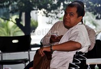 Mengenakan kemeja warna putih, dia tidak memberikan komentar kepada wartawan. Lamhot Aritonang/detikFoto.