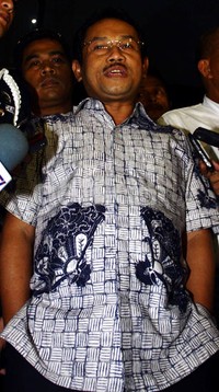 Usai pemeriksaan, Rahmat mengaku dicecar penyidik mengenai SK perizinan lahan yang akan dijadikan makam mewah. Lamhot Aritonang/detikFoto.