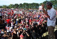Cagub Jateng yang diusung PDIP ini melanjutkan kampanyenya ke Klenteng di kawasan Semarang Tengah. (GP Media Center).