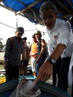 Ganjar Pranowo Kampanye di Pesisir Pantura